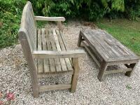 4' WOODEN GARDEN BENCH - 5
