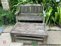GARDEN BENCH AND TABLE