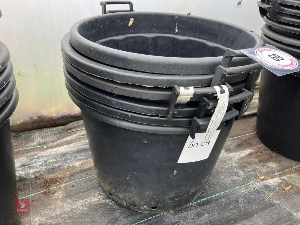 6 X 60 LITRE POTS