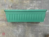 13 X 23'' GREEN PLASTIC PLANTERS - 2