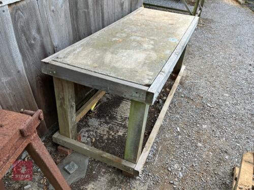 STONE TOPPED WORK BENCH