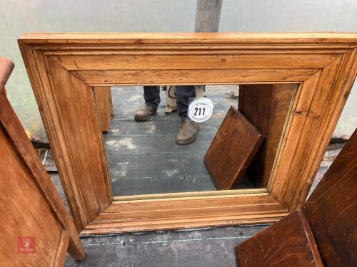 WOODEN FRAMED MIRROR