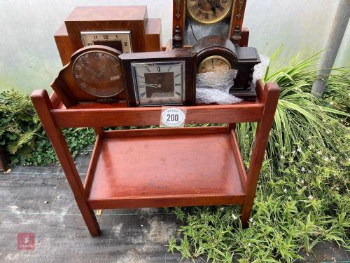 6 CLOCKS AND TABLE