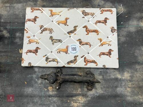 DACHSUND PRINT AND DOOR STOP