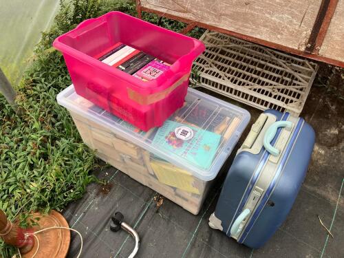 BOOKS AND SUITCASE