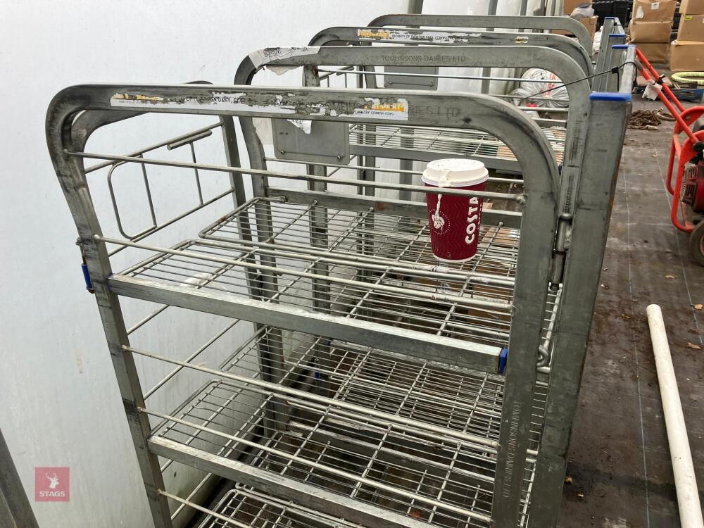 SMALL METAL TRANSPORT TROLLEY