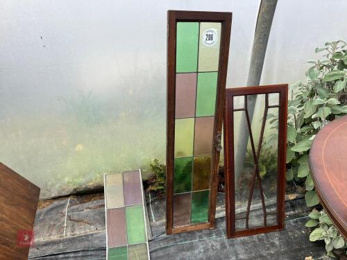 STAINED GLASS DOOR AND PANELS
