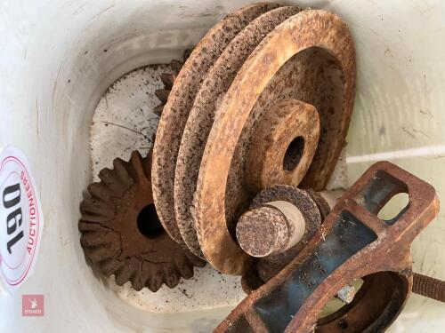 3 X BEARINGS CHAINS & PULLYS ETC