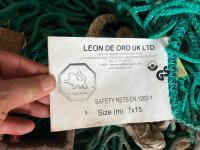 7M X 15M SAFETY NET/BRACKETS & ROPE - 2