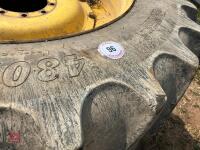 SET OF 4 JD TRACTOR WHEELS AND TYRES - 4