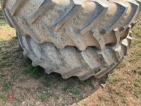 SET OF 4 JD TRACTOR WHEELS AND TYRES - 5