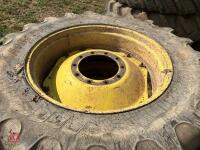 SET OF 4 JD TRACTOR WHEELS AND TYRES - 6