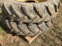 SET OF 4 JD TRACTOR WHEELS AND TYRES - 7