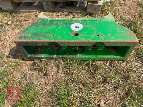 JD TOMBSTONE FRONT WEIGHT MOUNTED BLOCK