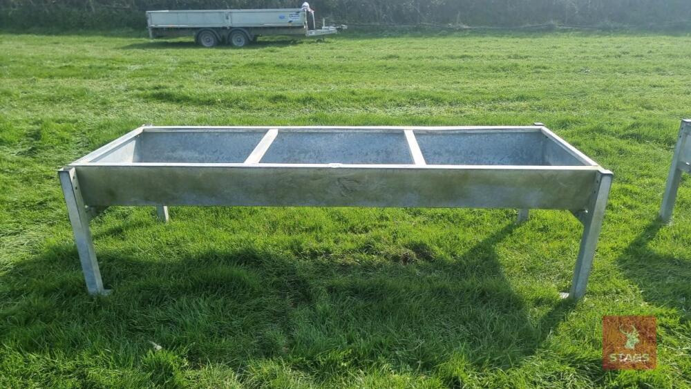 8' GALVANISED FREE STANDING CATTLE TROUG