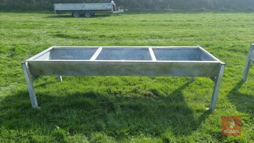 8' GALVANISED FREE STANDING CATTLE TROUG