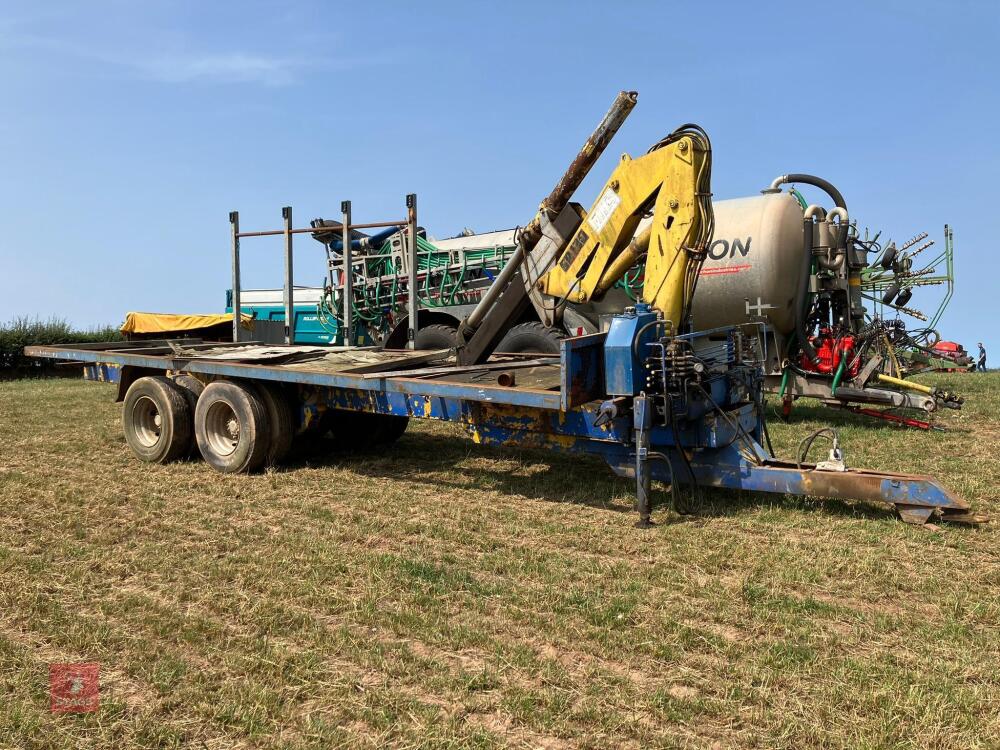 28' TIMBER/UTILITY TRAILER C/W CRANE