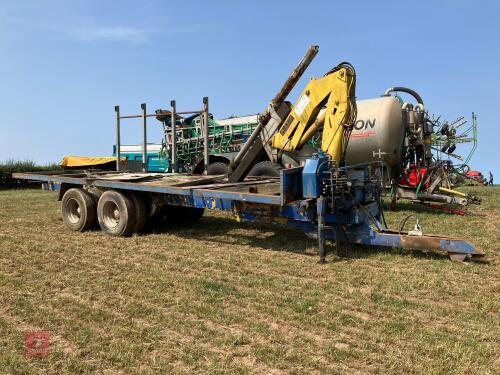 28' TIMBER/UTILITY TRAILER C/W CRANE