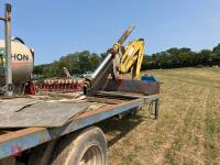 28' TIMBER/UTILITY TRAILER C/W CRANE - 19