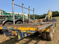 28' TIMBER/UTILITY TRAILER C/W CRANE - 22