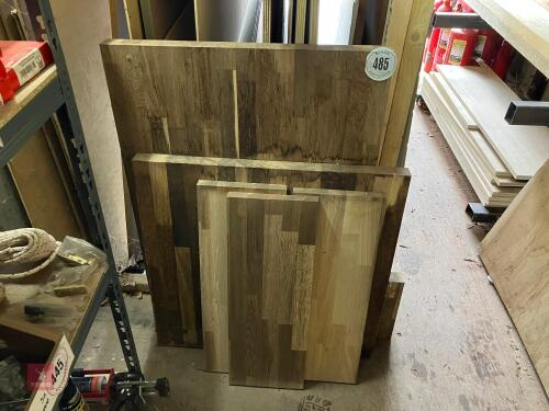 5 SLABS OF OAK HARDWOOD