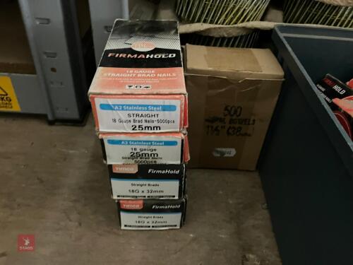 VARIETY OF NAIL GUN CONSUMABLES