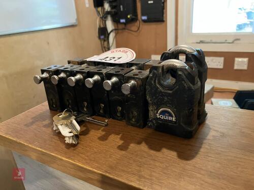 8 PADLOCKS AND KES