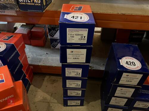5 BOXES OF CONCRETE FRAME SCREWS
