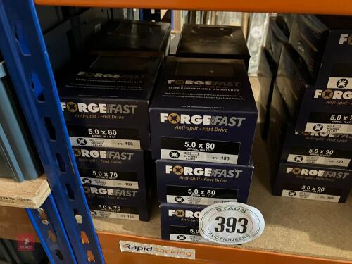 12 BOXES OF TIMBER SCREWS