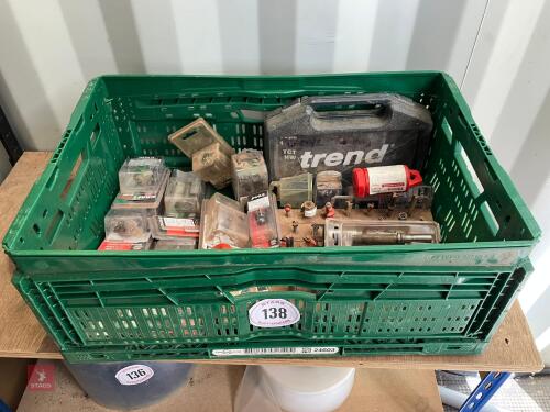 BOX OF TREND ROUTER BITS/TOOLING