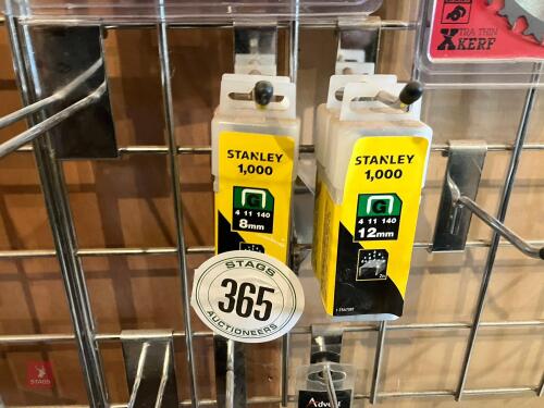 3 BOXES OF STANLEY STAPLES