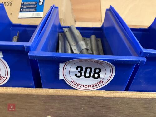 5 X 8'' GALVANISED STRAIGHT TOWER BOLTS