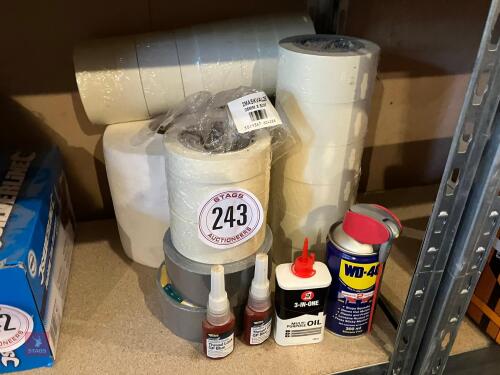 LARGE QTY OF MASKING TAPE ETC