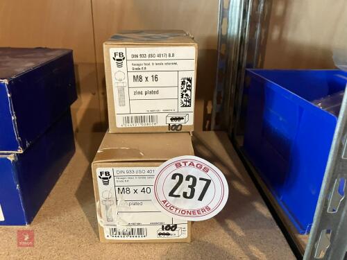 2 BOXES OF BOLTS