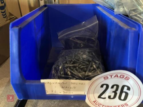 1 X 1KG BAG OF 30 X 3.75MM NAILS