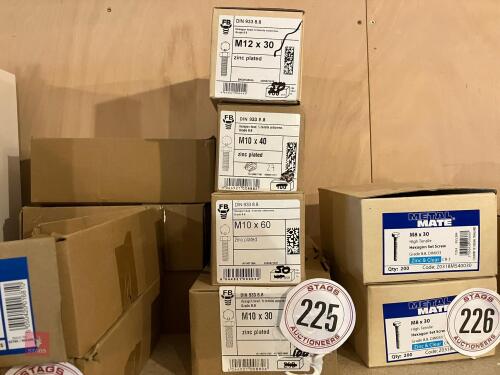 4 BOXES OF MIXED BOLTS