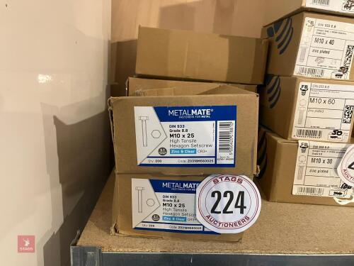 5 X 200 M10 X 25 HT BOLTS