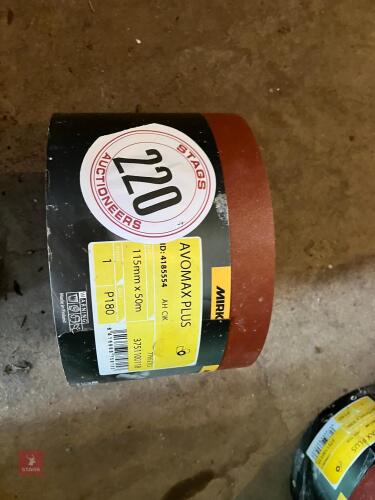 50M ROLL OF P180 SAND PAPER