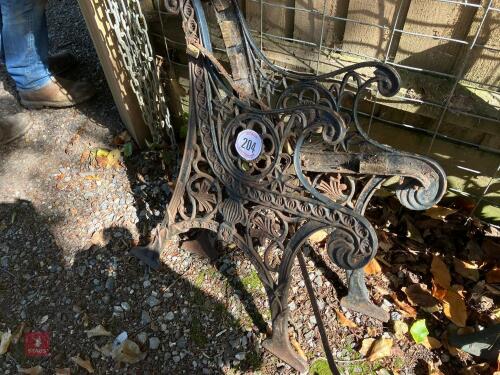 PAIR OF ORNATE CAST BENCH ENDS