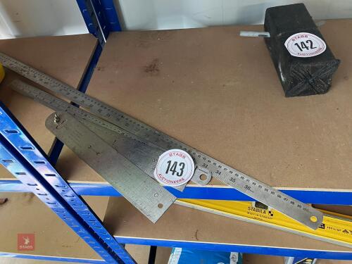 METAL MEASURING AND ANGLE RULES