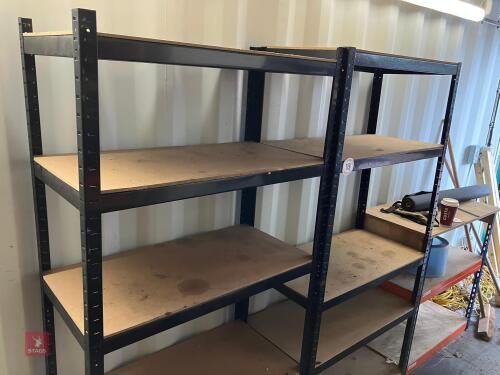 2 METAL SHELVING UNITS