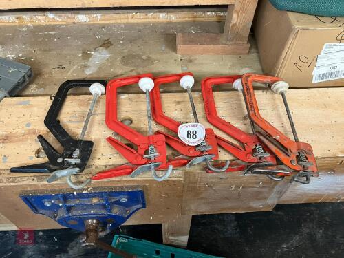 5 RATCHET G-CLAMPS