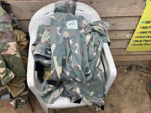 5 XXXXL CAMMO OVERALLS