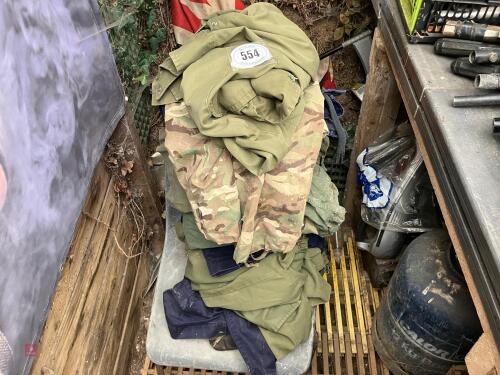 QTY OF CAMMO OVERALLS