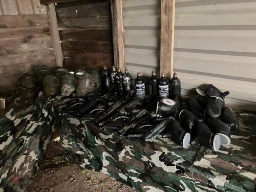 8 TIPPMAN 98 PAINTBALL GUNS AND ACCESSOR