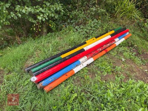 12 ASSORTED WOODEN SHOW JUMPING POLES