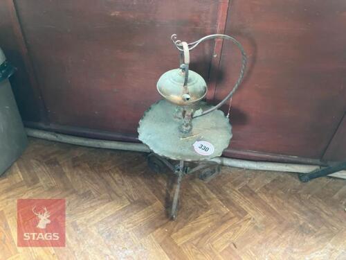 ANTIQUE KETTLE WARMING STAND