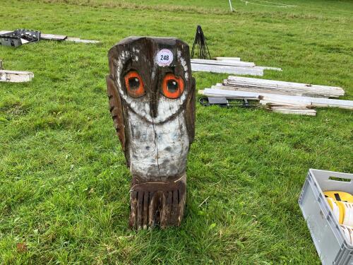 LARGE WOODEN OWL