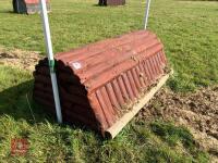 70CM HIGH XC 'CURVED LOG PILE' FENCE - 2