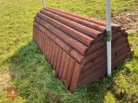 70CM HIGH XC 'CURVED LOG PILE' FENCE - 3